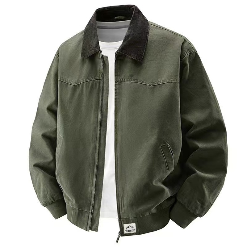American-style turtleneck jacket vintage coat cross-border Amazon wholesale loose-fitting spring and autumn men s workwear top