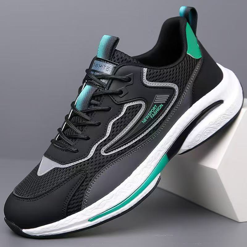 Alternative view of New men s mesh casual sneakers for spring 2025 fashionable versatile comfortable breathable men s leather single shoes
