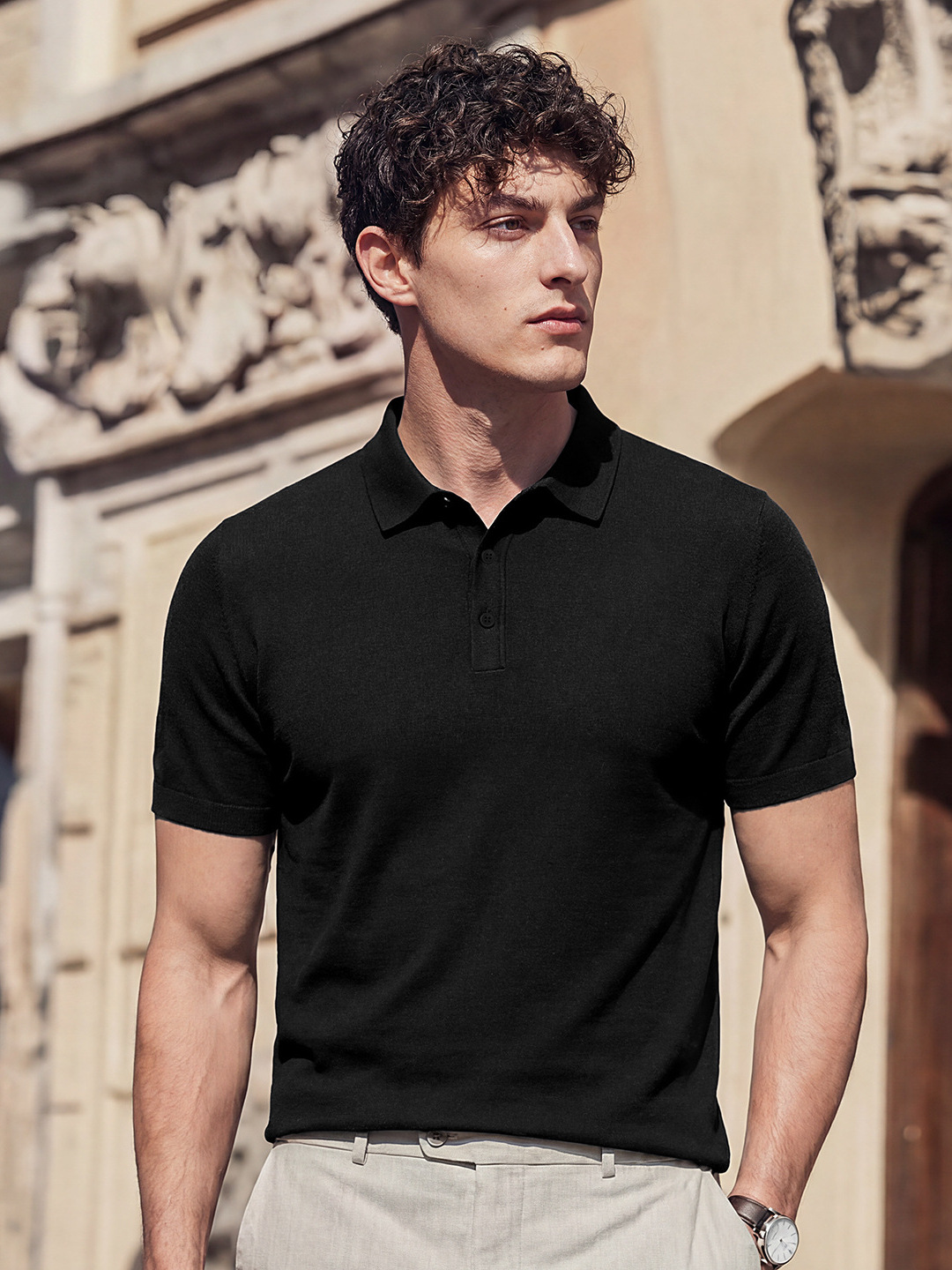 Alternative view of Summer lapel T-shirt short-sleeved advertising culture shirt class uniform work clothes clothes workwear printed pattern logo